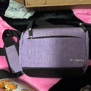 Purple and Black Camera Bag